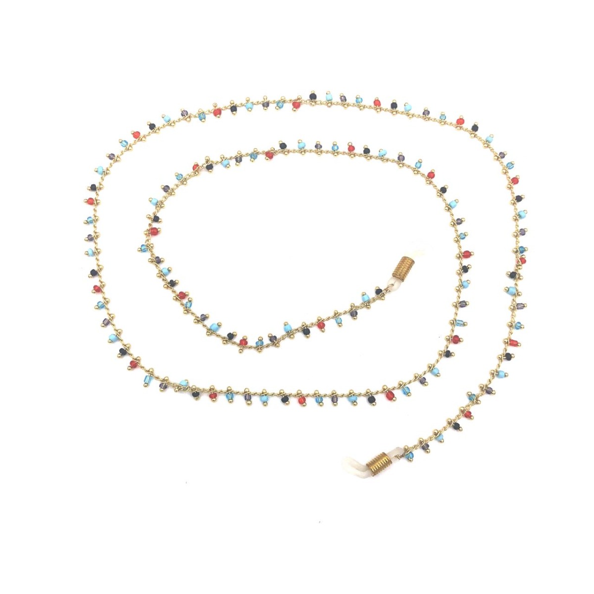 Boho Beach Sunny Necklace - Colourful Stones Mix Chain