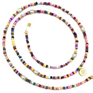 Boho Beach Sunny Necklace - Rainbow Sunny Necklace Pearls